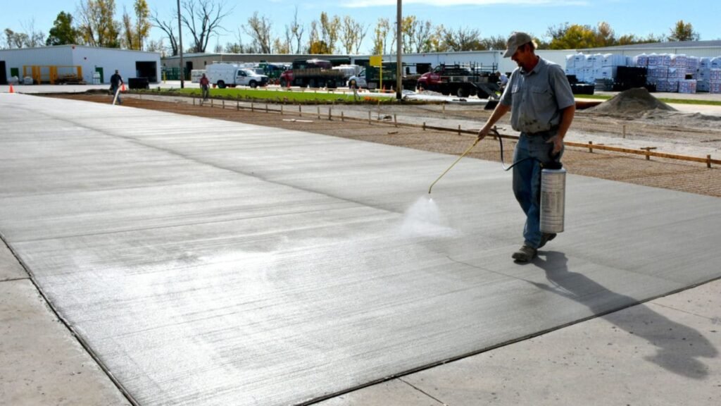 curing of new concrete