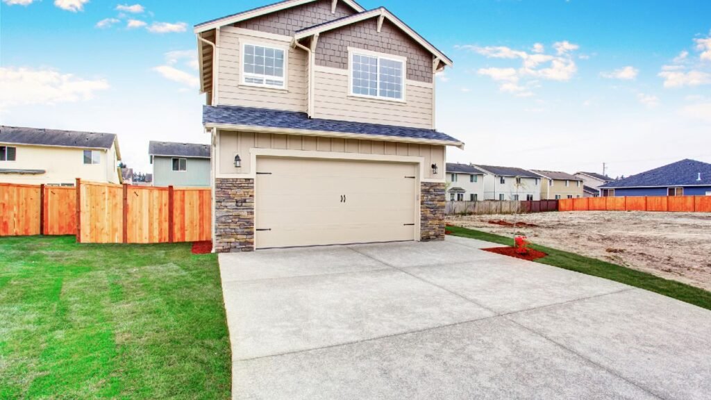 Concrete driveway